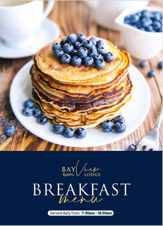 Bayview Lodge Breakfast Menu Cover